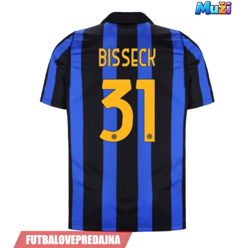 Lacne Muži Futbalové dres Inter Milan Yann Bisseck #31 2026-27 Krátky Rukáv - Domáci